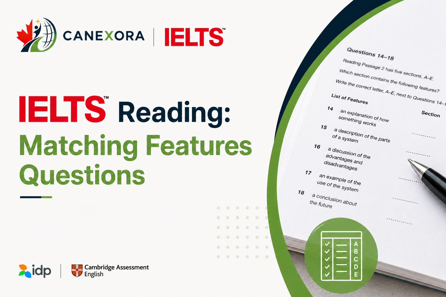 IELTS Reading: Matching Features Questions