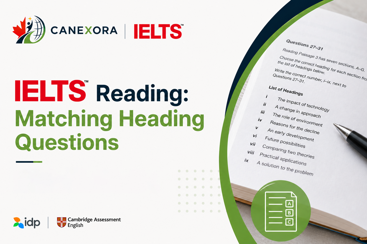 IELTS Reading: Matching Heading Questions